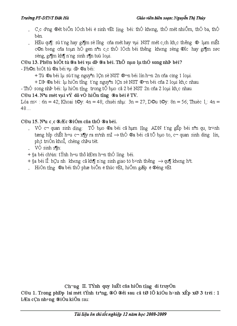 image for page Đê cương ôn thi tốt nghiệp THPT có phân phối và TN kèm theo