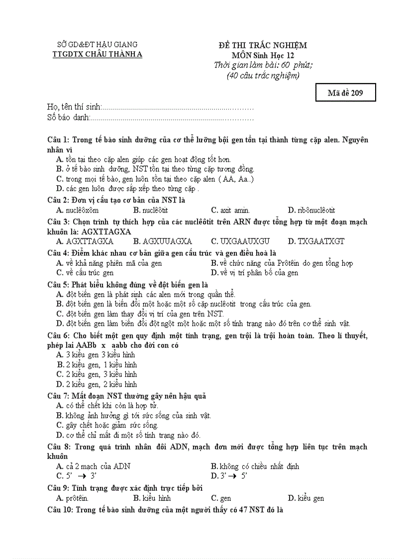 image for page De kiem tra 1 tiet lop 12 GDTX cap THPT