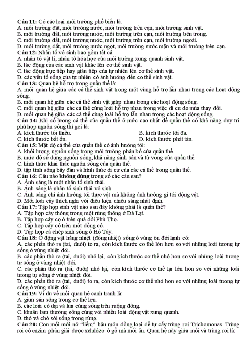 image for page Đề kiểm tra học kỳ II Ma trận