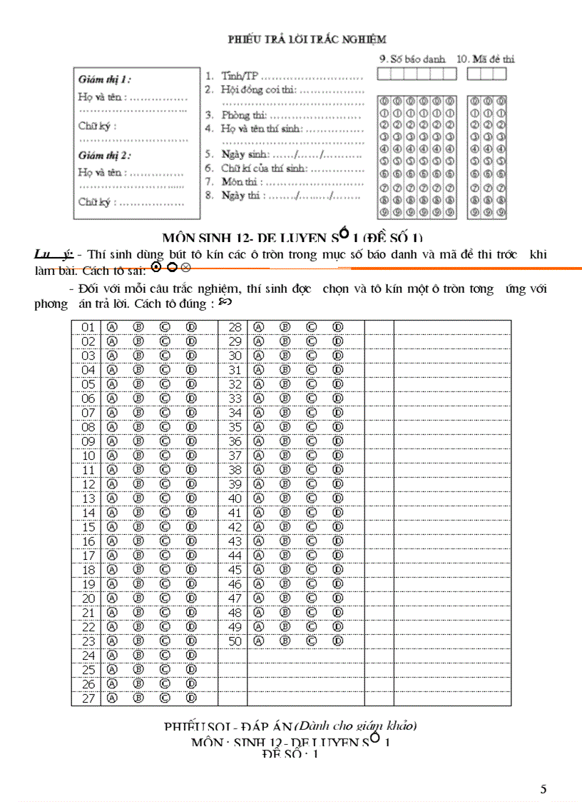 image for page Đề luyện thi tốt nghiệp số 1