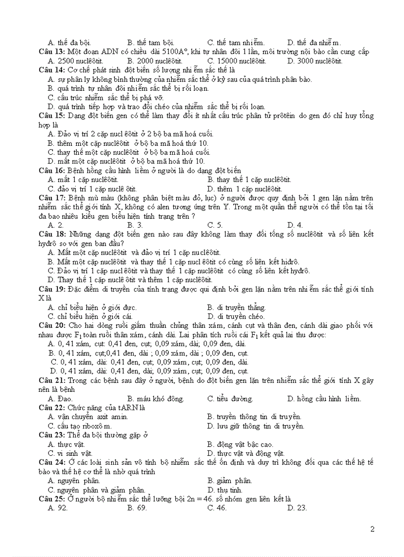 image for page Đề sinh PTTH ban khoa học tự nhiên 1