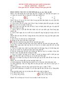 Đề thi đáp án sinh khối b 2011