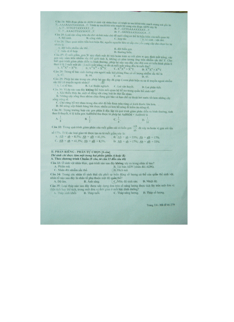 image for page Đề thi đáp án tn môn sinh 2010 2011