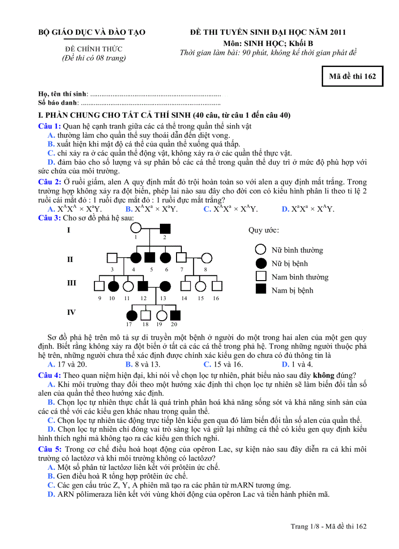 image for page De thi DH Sinh 2011