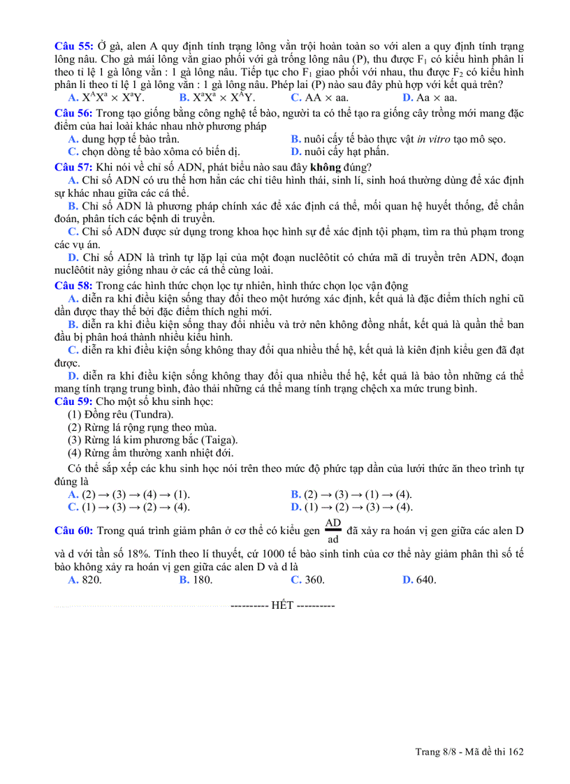 image for page De thi DH Sinh 2011