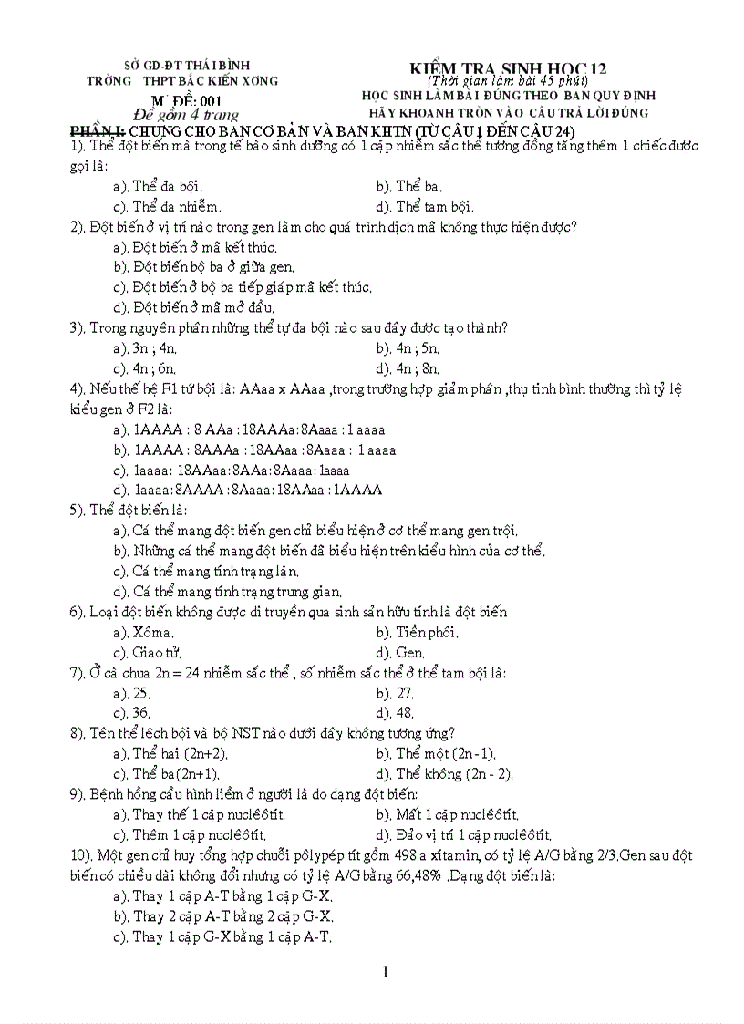 image for page Đề thi giữa học kì I Có đáp án