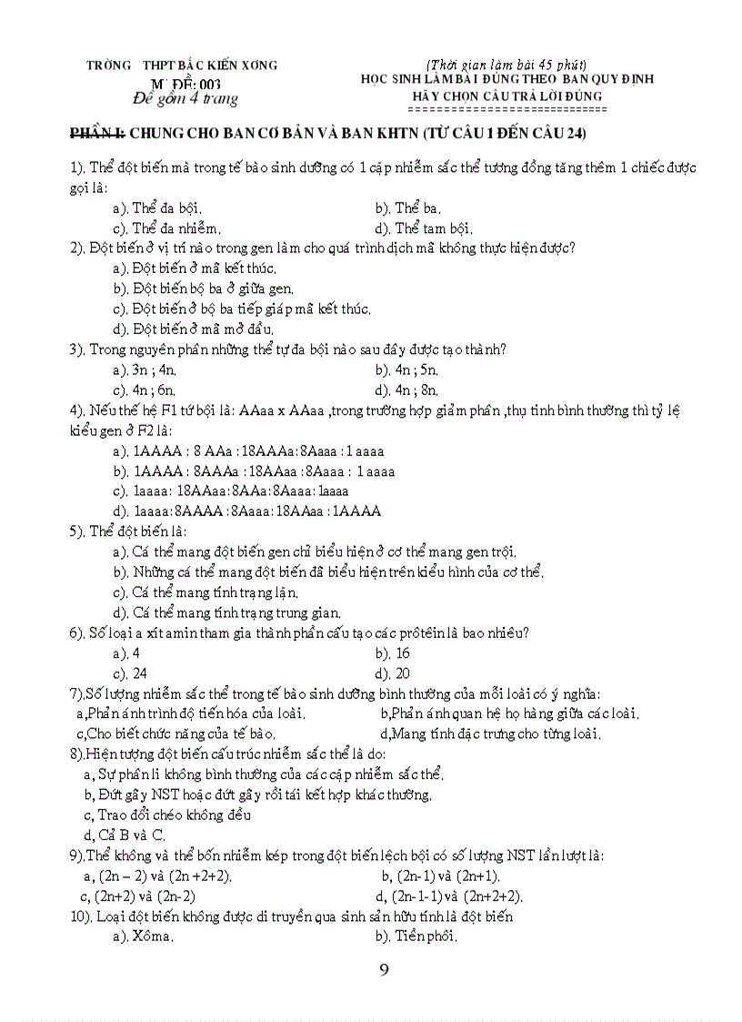 image for page Đề thi giữa học kì I Có đáp án