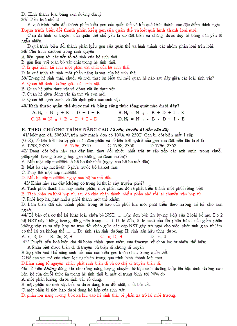 image for page Đề thi thử tốt nghiệp lần 3 Có đáp án