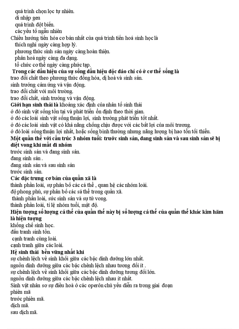 image for page Đề thi thử Tốt nghiệp Sinh 2009