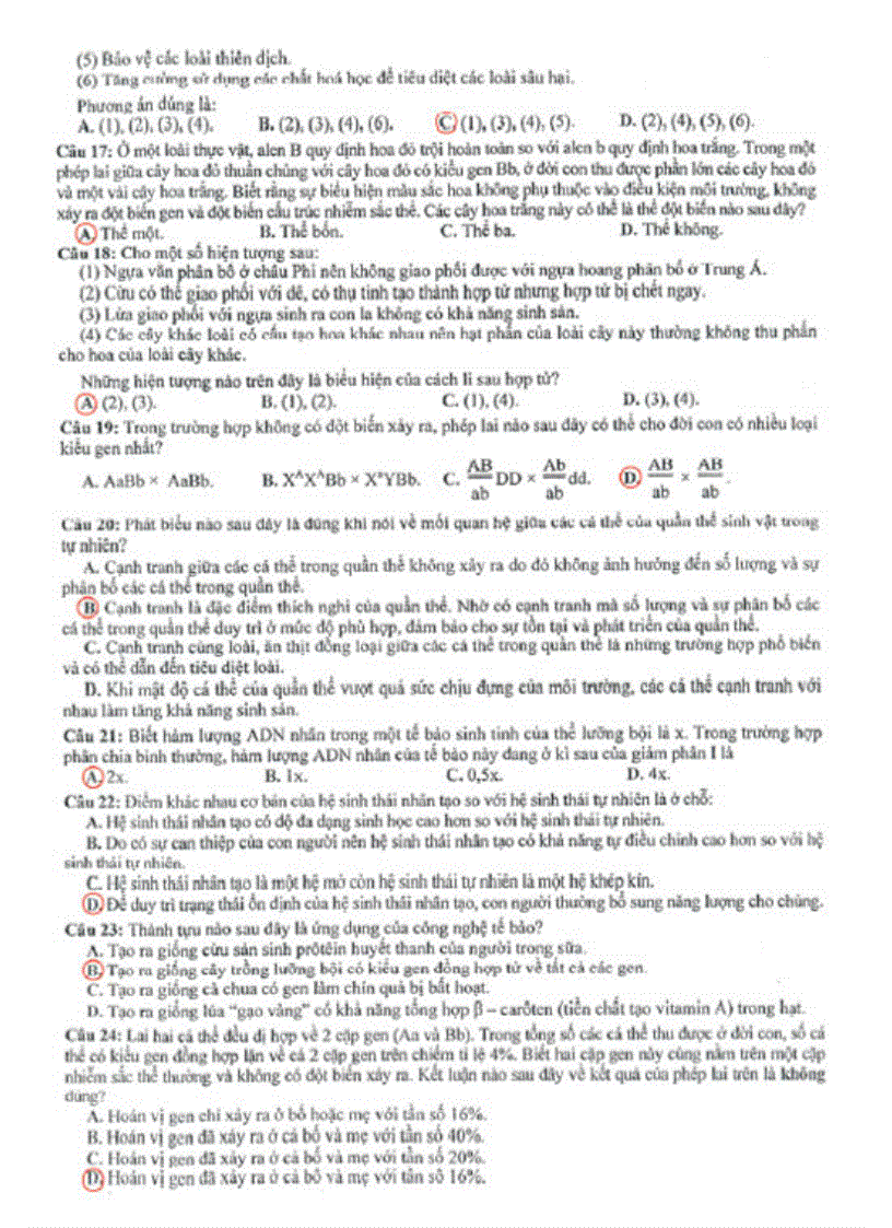 image for page Đề đáp án thi đh 2010 sinh b 473