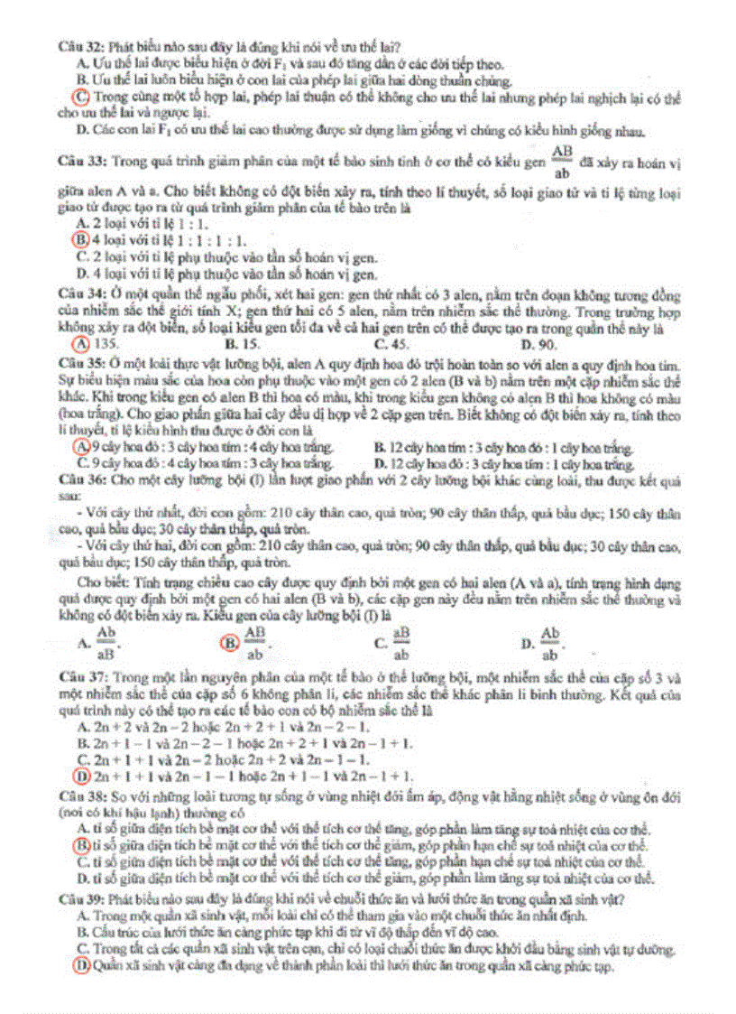 image for page Đề đáp án thi đh 2010 sinh b 473