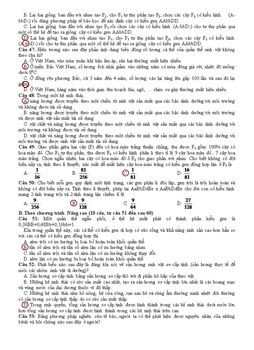 image for page Đề đáp án thi đh 2010 sinh b 615