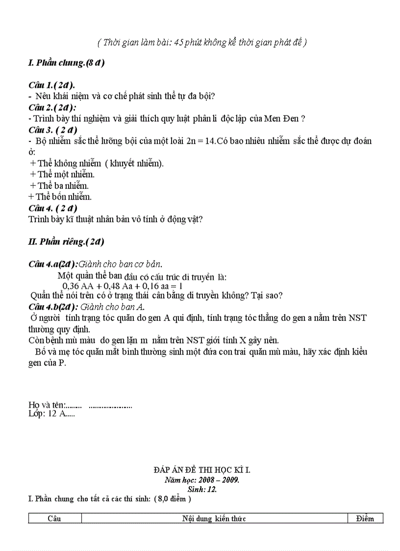 image for page Giáo án 12 on thi kỳ I