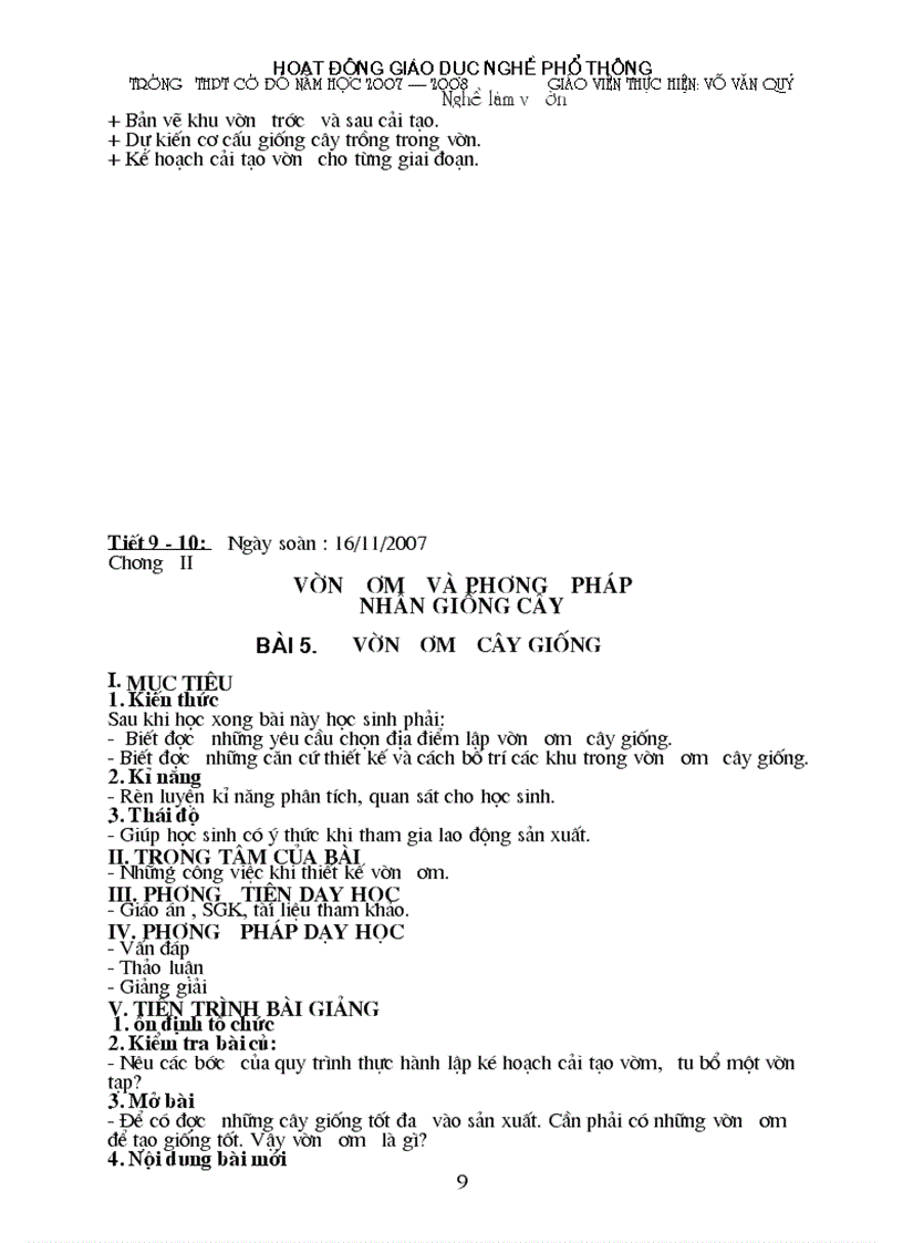 image for page Giáo án nghề làm vườn