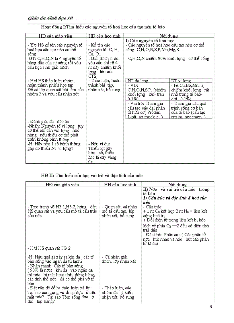 image for page Giao an sinh 10 hay tron bo