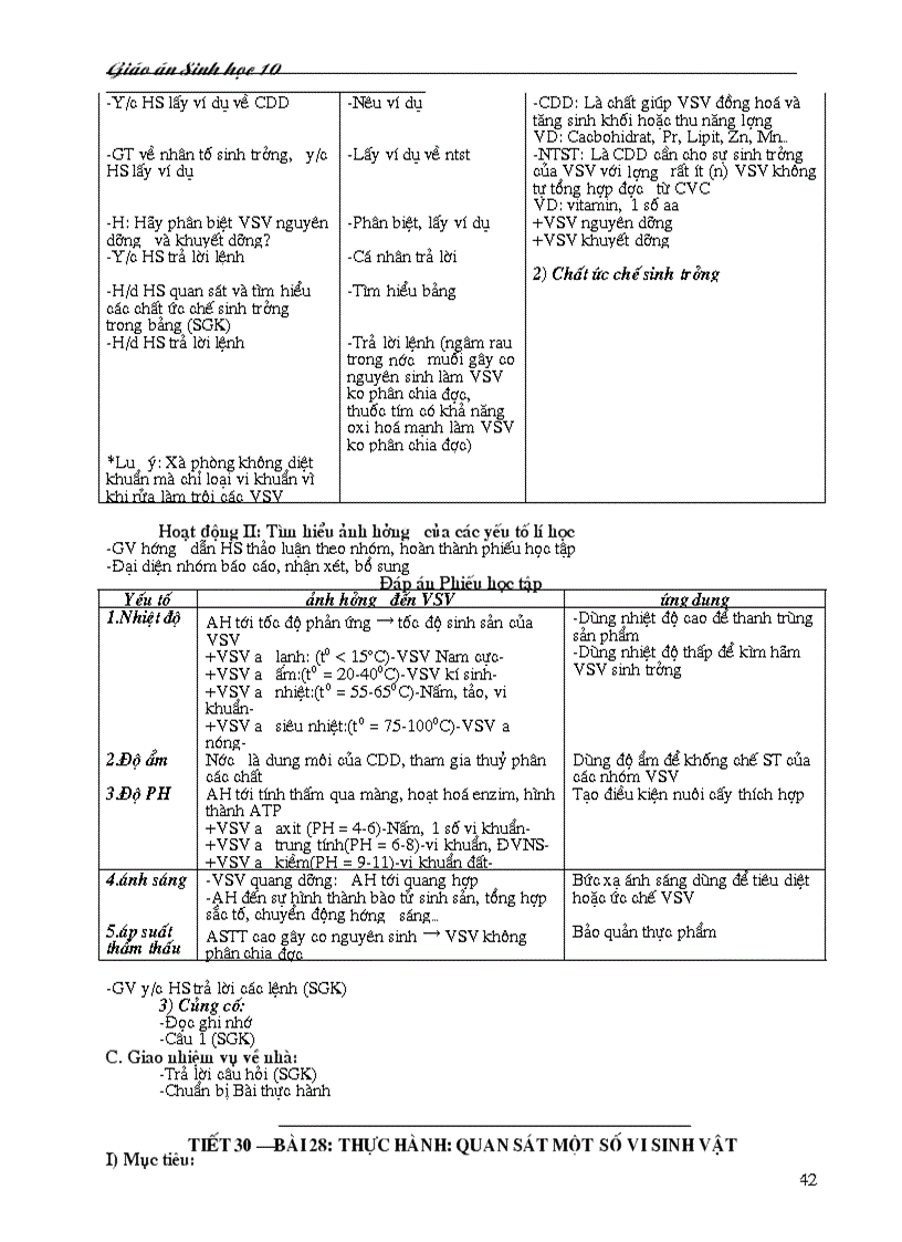 image for page Giao an sinh 10 hay tron bo