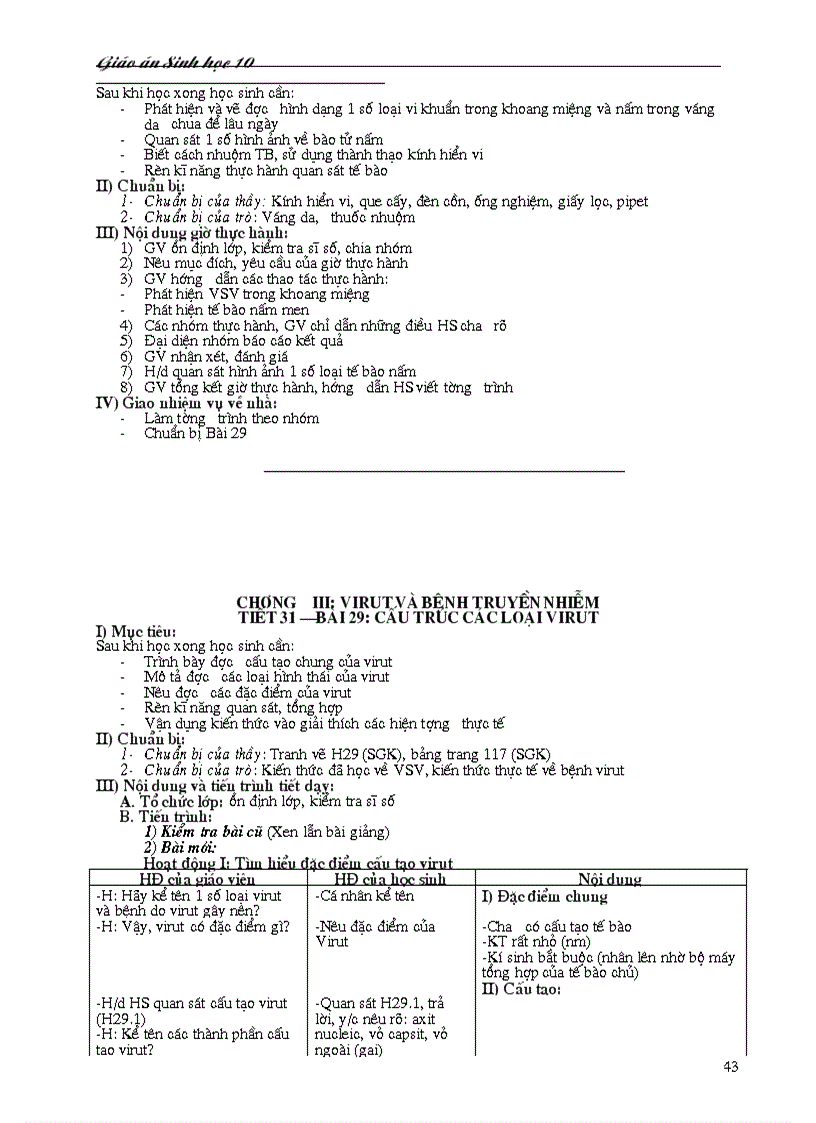 image for page Giao an sinh 10 hay tron bo