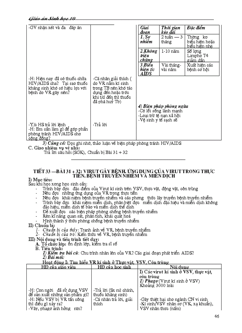 image for page Giao an sinh 10 hay tron bo