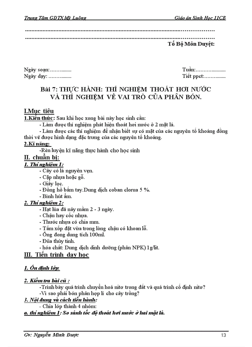 image for page Giao an sinh 11cb