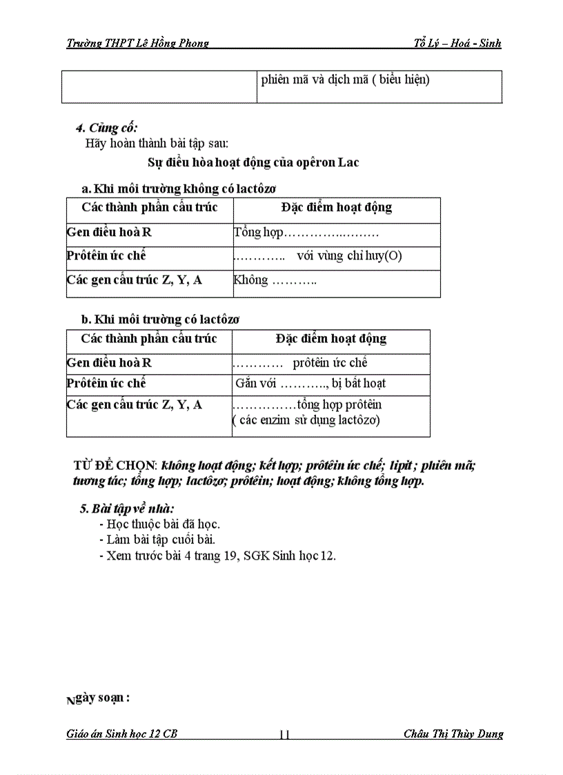 image for page Giáo án Sinh 12 CB