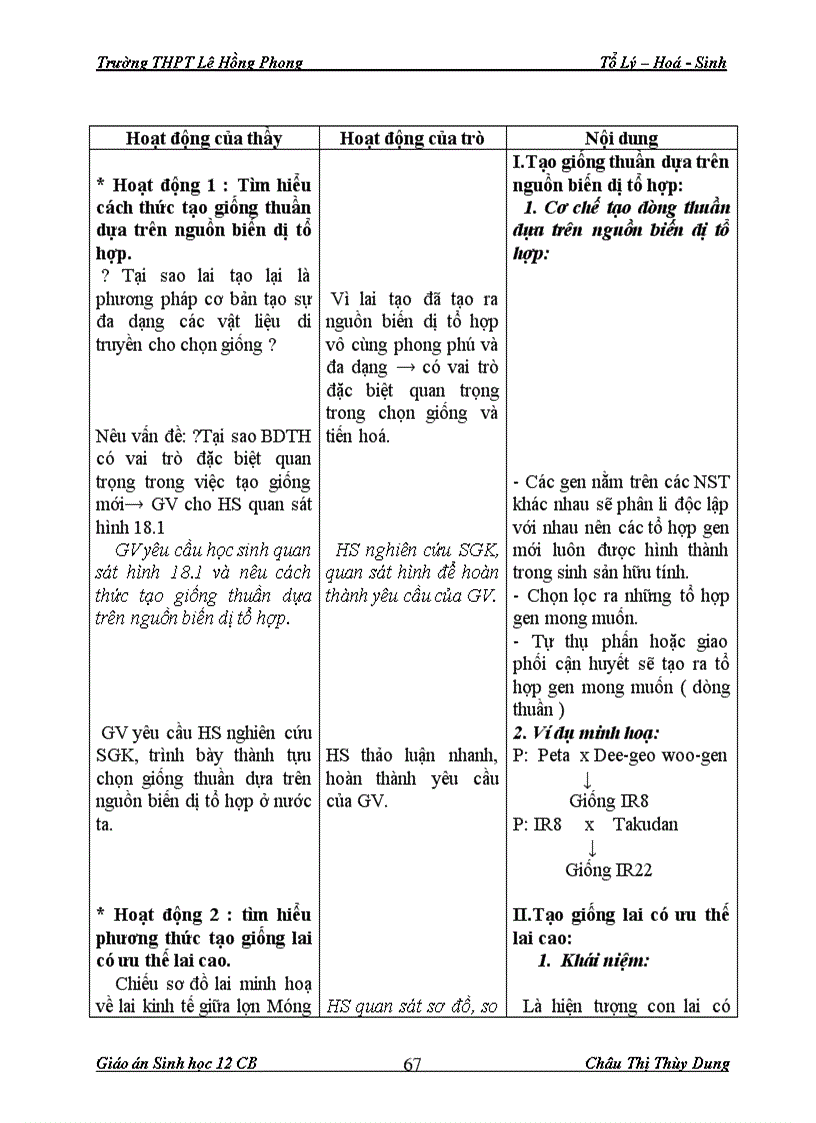 image for page Giáo án Sinh 12 CB