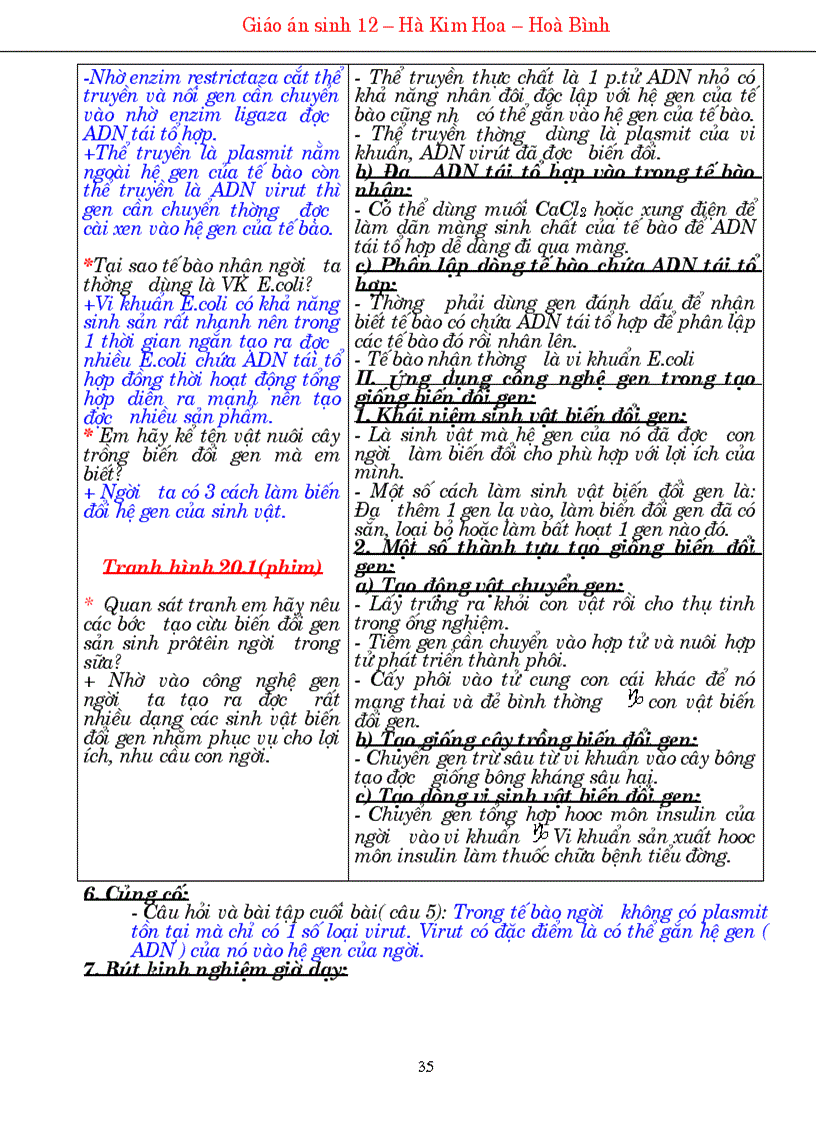 image for page Giao an sinh 12 theo truong trinh nang cao tron bo