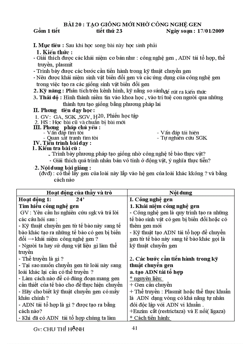 image for page Giáo án Sinh 12 Cơ bản 1