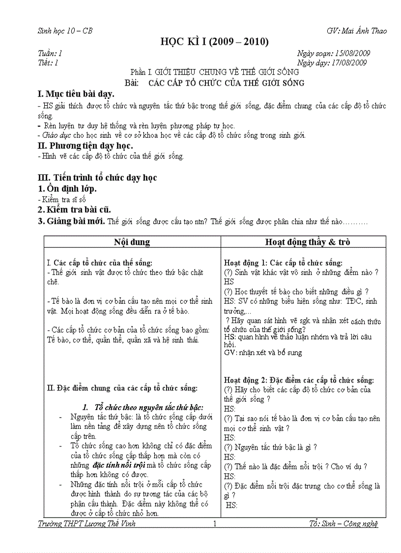 image for page Giáo án Sinh hoc 10 CB