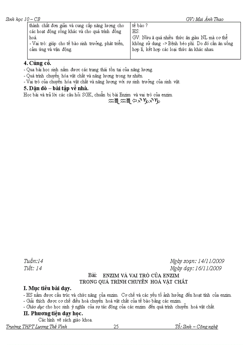 image for page Giáo án Sinh hoc 10 CB