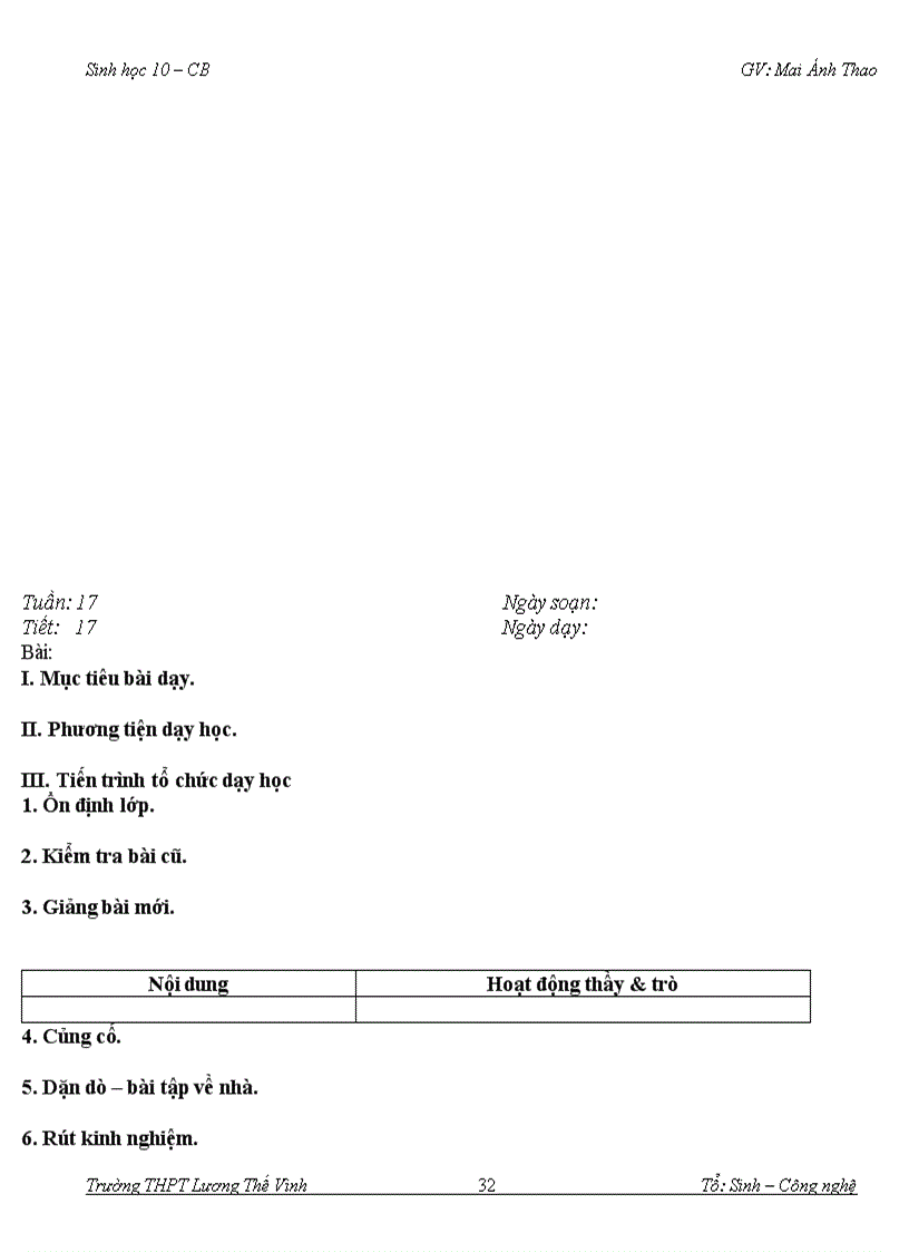 image for page Giáo án Sinh hoc 10 CB