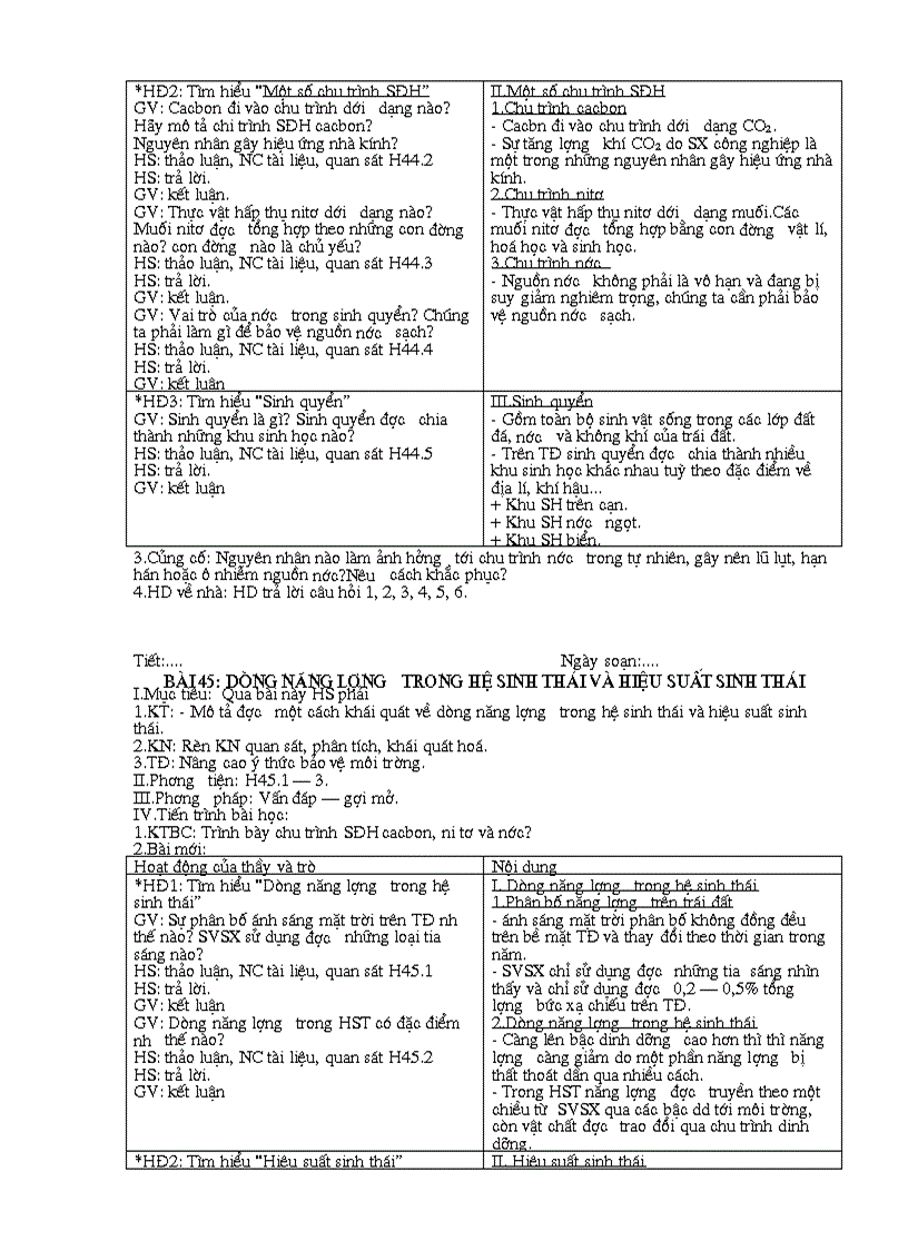 image for page Giáo án sinh học 12 cơ bản từ bài 33 đến hết