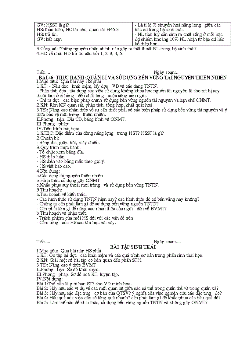 image for page Giáo án sinh học 12 cơ bản từ bài 33 đến hết