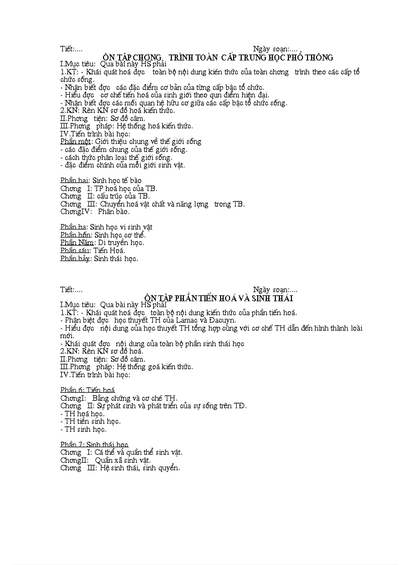 image for page Giáo án sinh học 12 cơ bản từ bài 33 đến hết