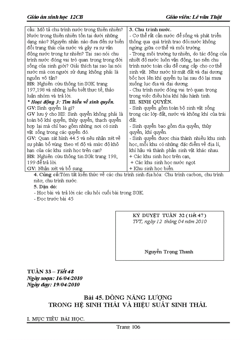 image for page Giao an sinh hoc 12 năm 2009 2010