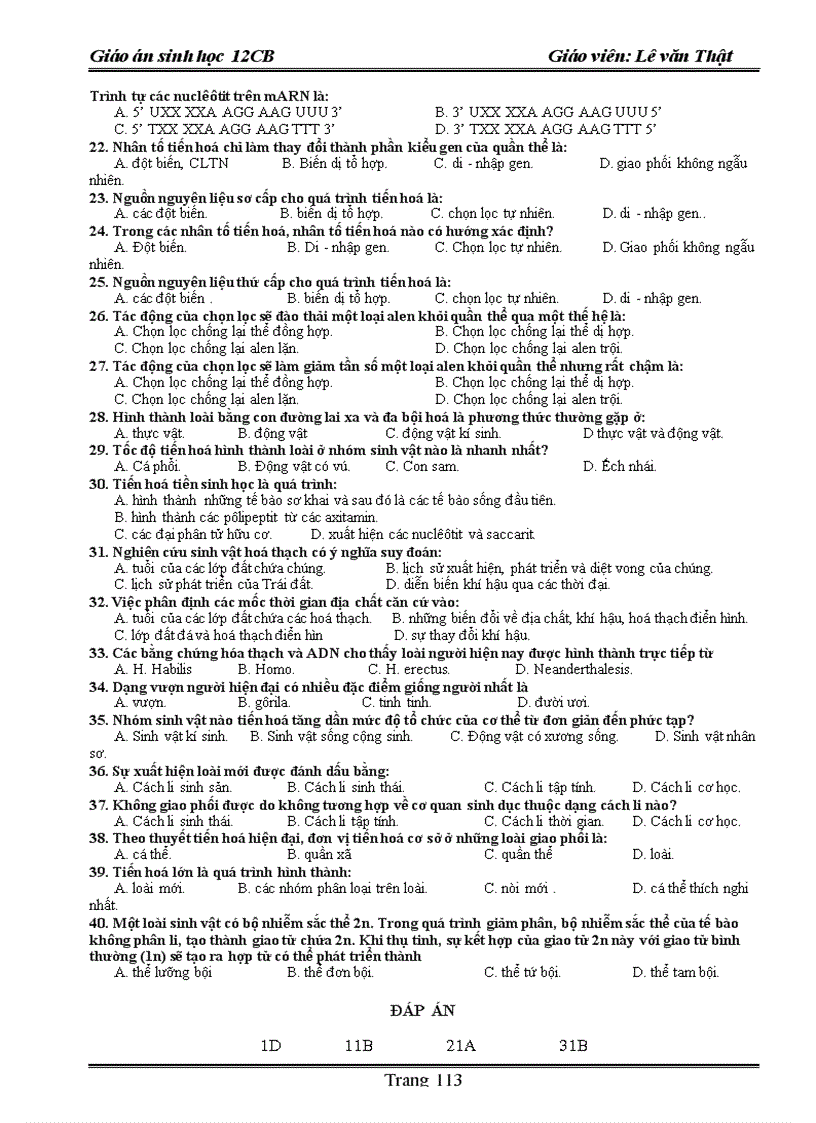 image for page Giao an sinh hoc 12 năm 2009 2010