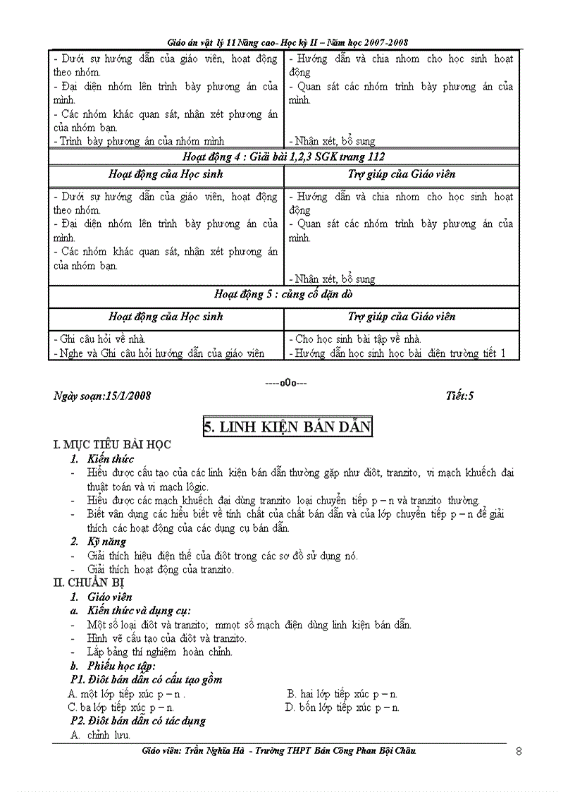 image for page Giáo án vật lý 11 nâng cao HKII