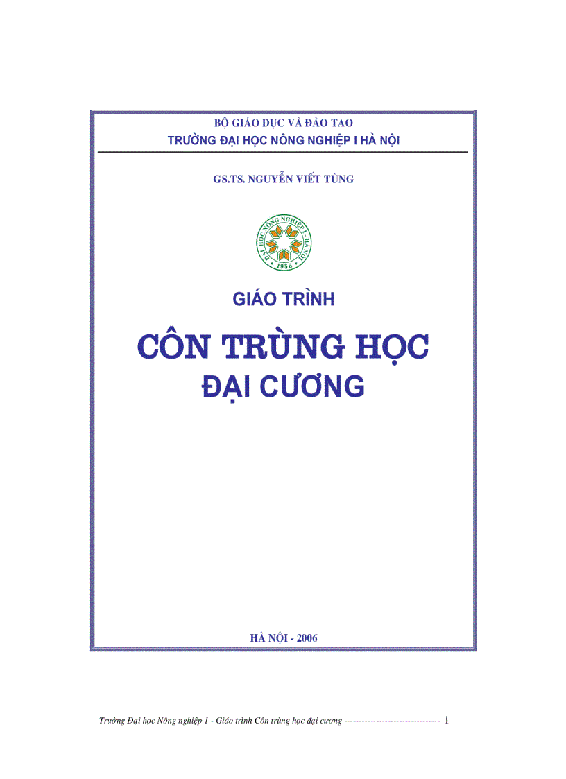 image for page Giáo trình côn trùng học