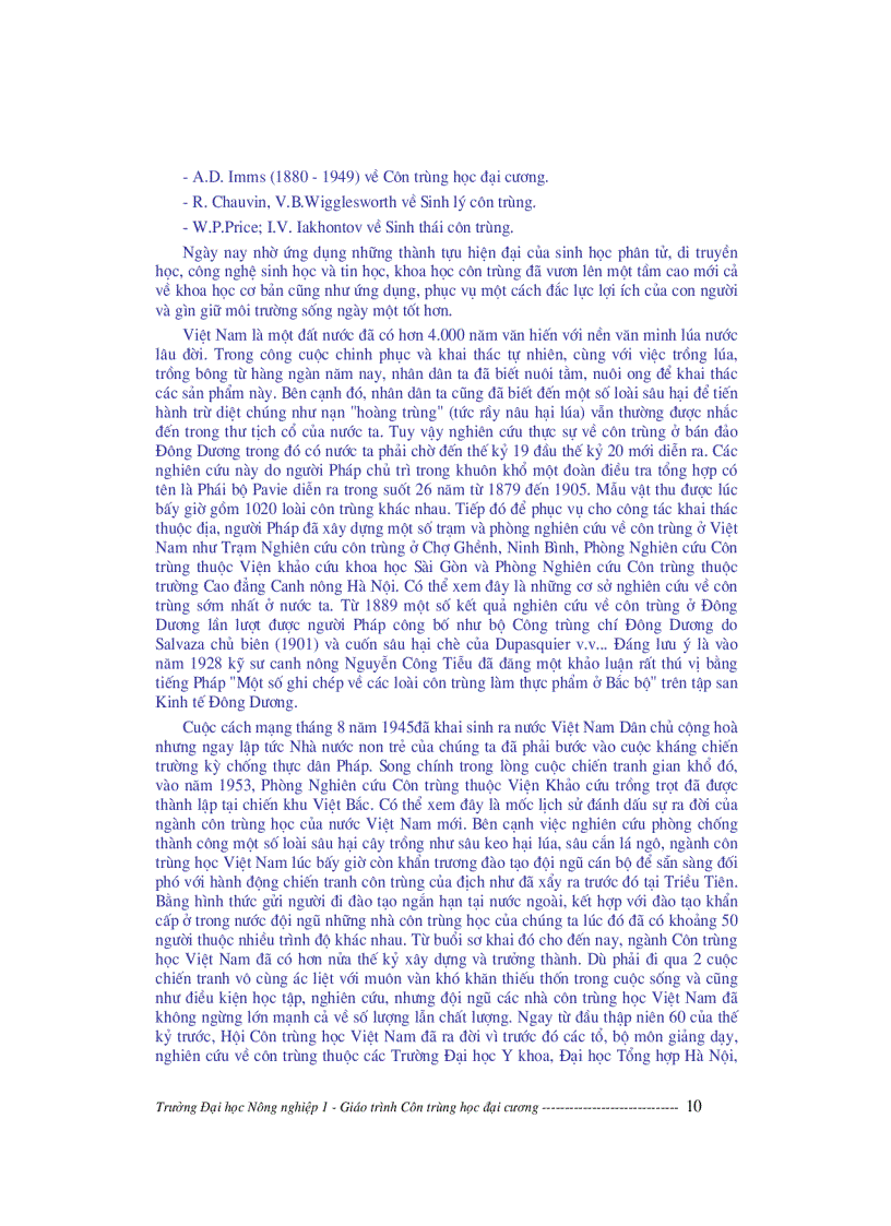 image for page Giáo trình côn trùng học