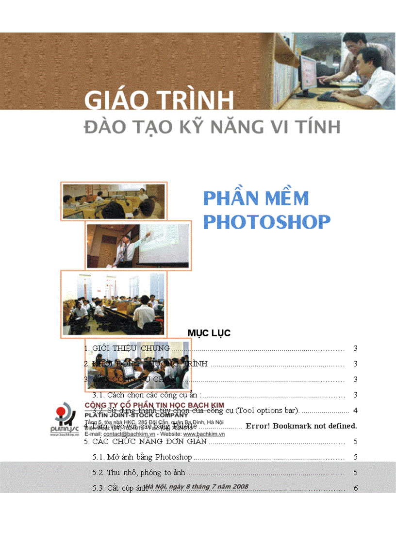 image for page Giao trinh huong dan su dung phan mem PhotoShop