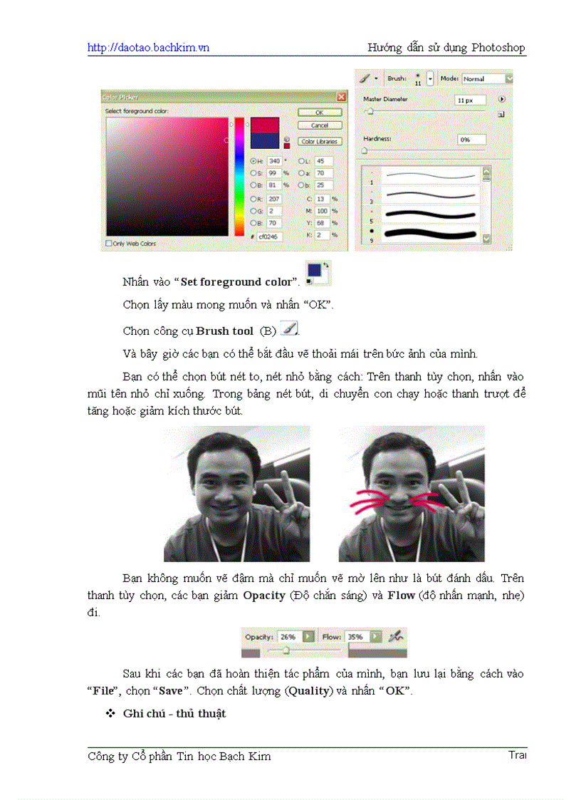 image for page Giao trinh huong dan su dung phan mem PhotoShop