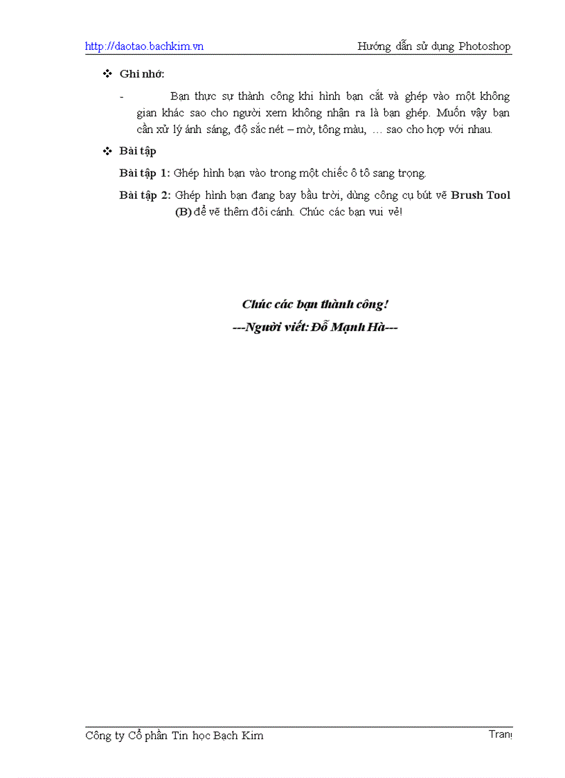 image for page Giao trinh huong dan su dung phan mem PhotoShop