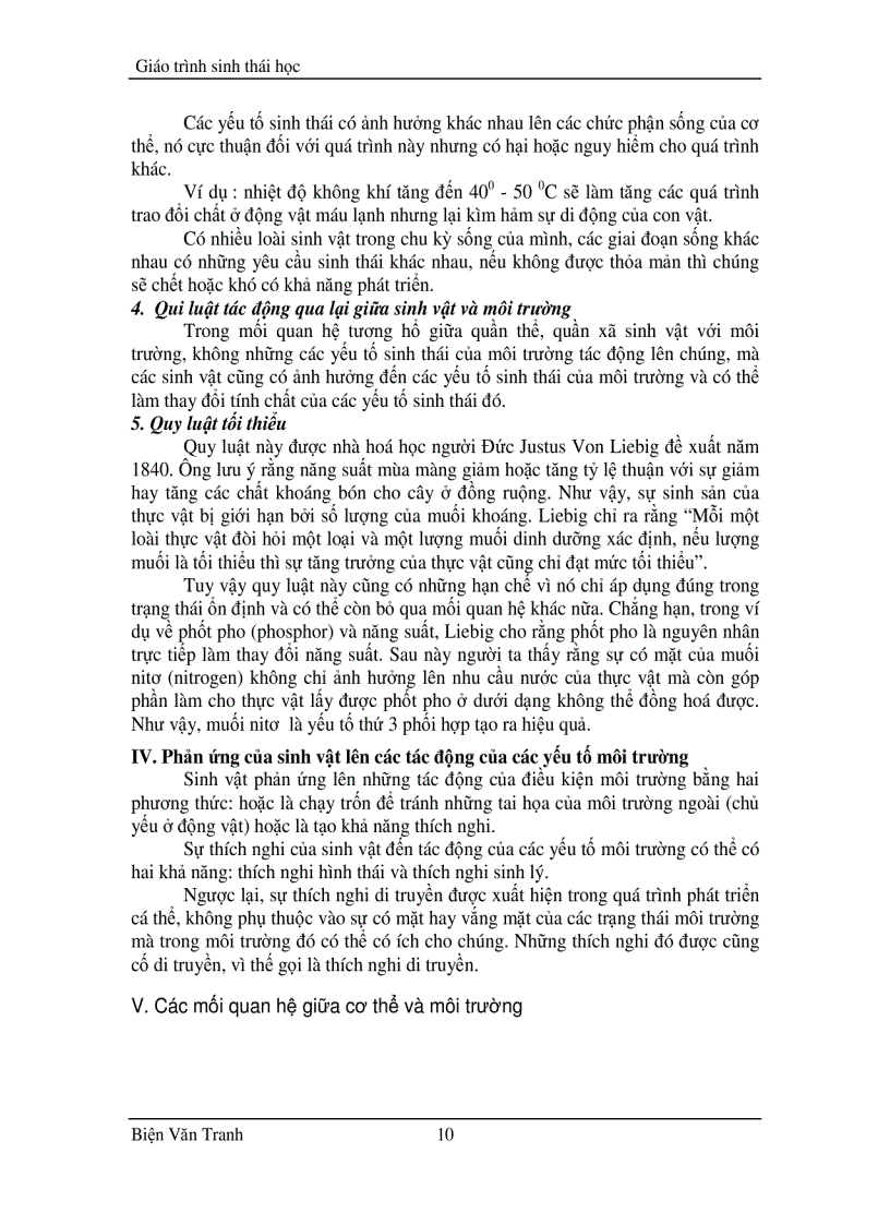 image for page Giáo trình sinh thái học