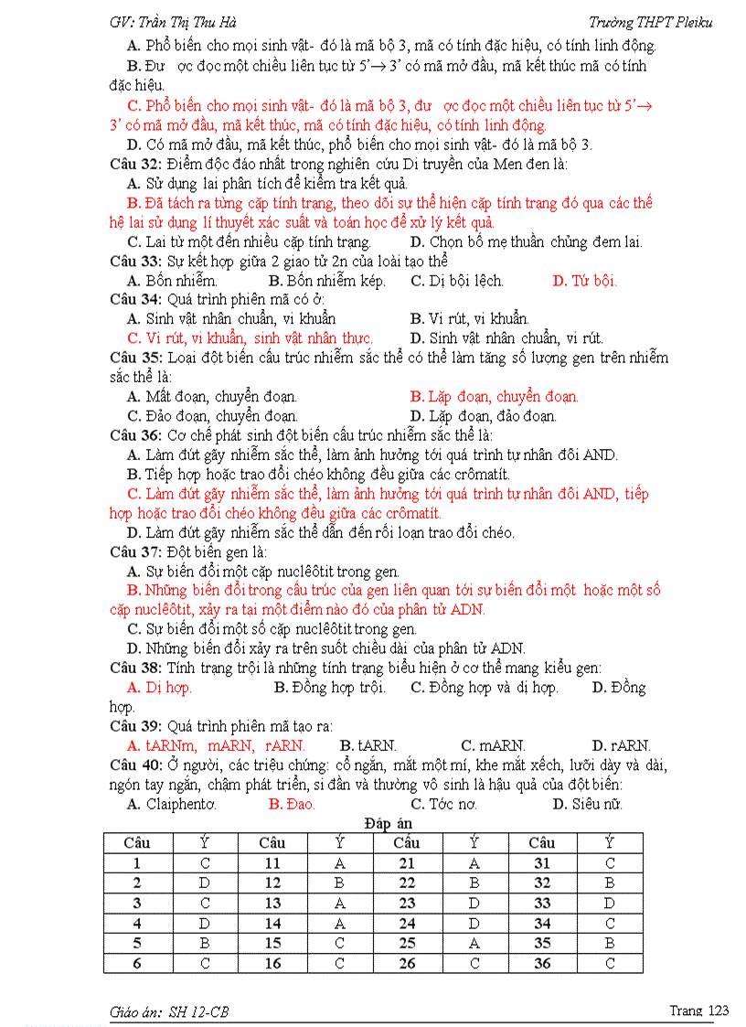 image for page Giáo án Sinh 12 CB 1