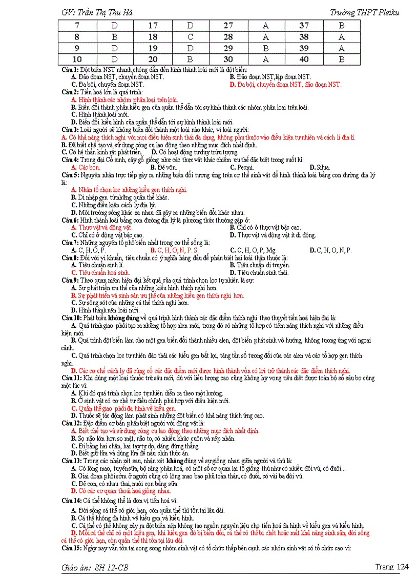 image for page Giáo án Sinh 12 CB 1