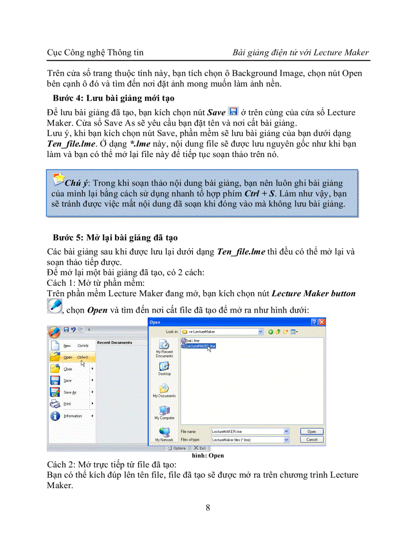 image for page Hướng dẫn sử dụng phần mềm Leture Maker