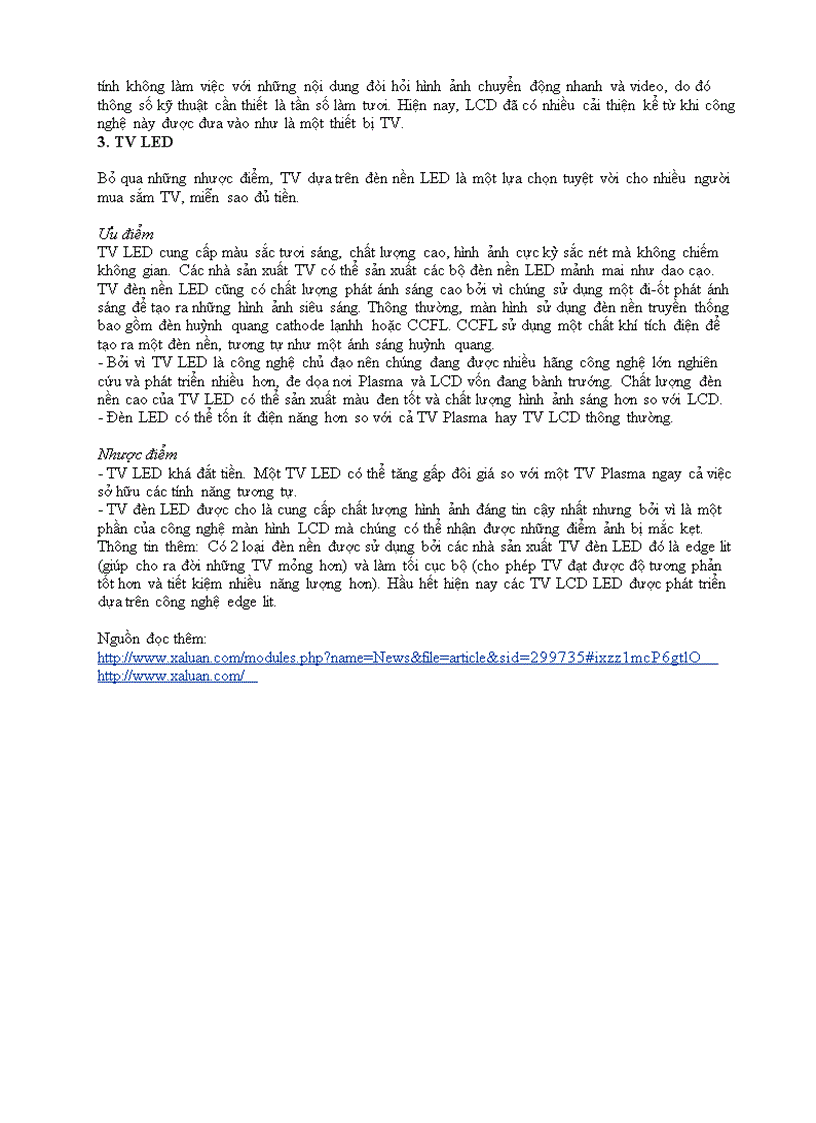 image for page Khi mua tivi cần lưu ý