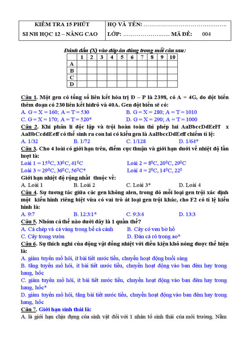 image for page Kiểm tra 15 lần 2 sinh 12 nc hk2