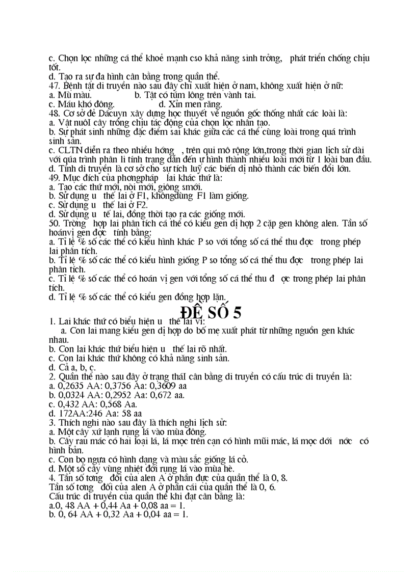 image for page Một số đề thi thử đại học môn sinh học