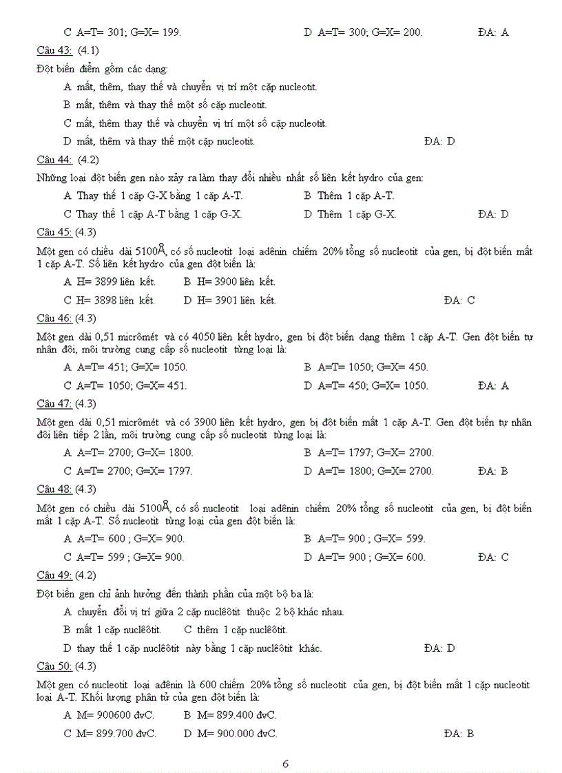 image for page Ngân hàng câu hỏi Ôn thi tốt nghiệp Sinh học Học kì I
