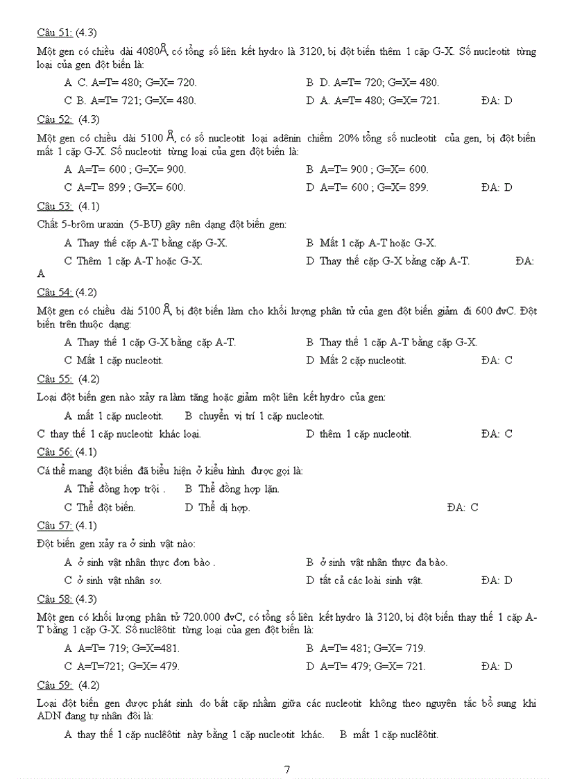 image for page Ngân hàng câu hỏi Ôn thi tốt nghiệp Sinh học Học kì I